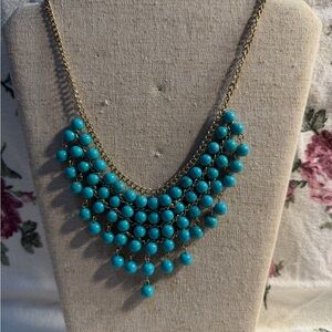 Turquoise Layered Bead Bib Necklace - Women Jewelry